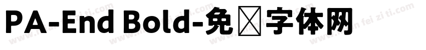 PA-End Bold字体转换